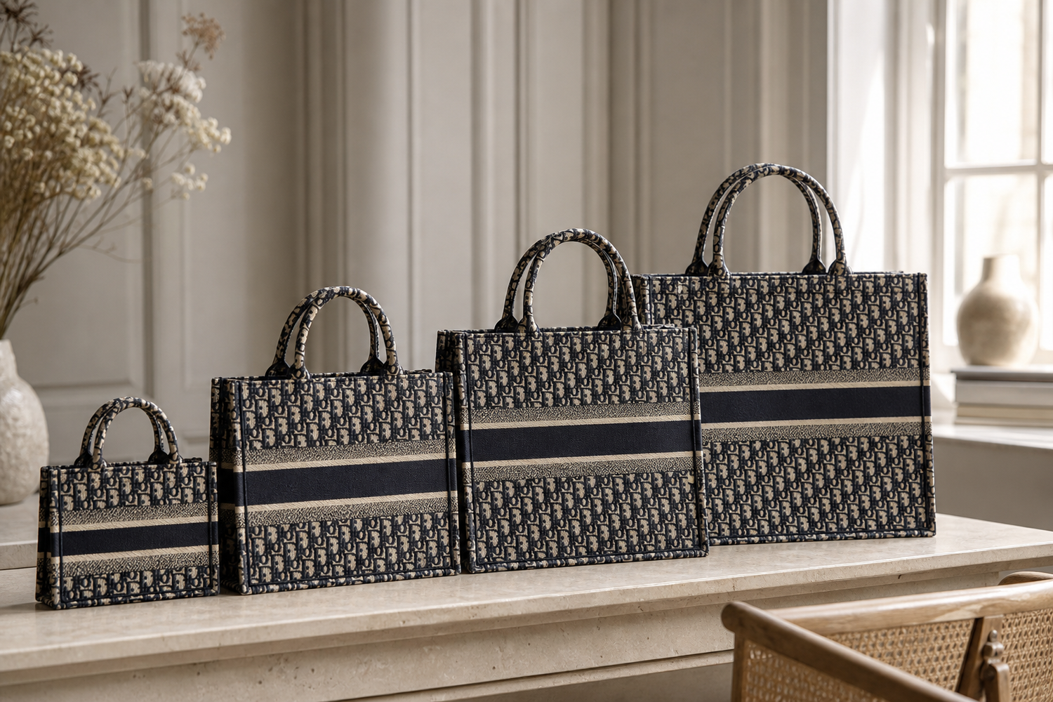 Dior Book Tote Størrelsesguide 2026: Mini vs Small vs Medium vs Large