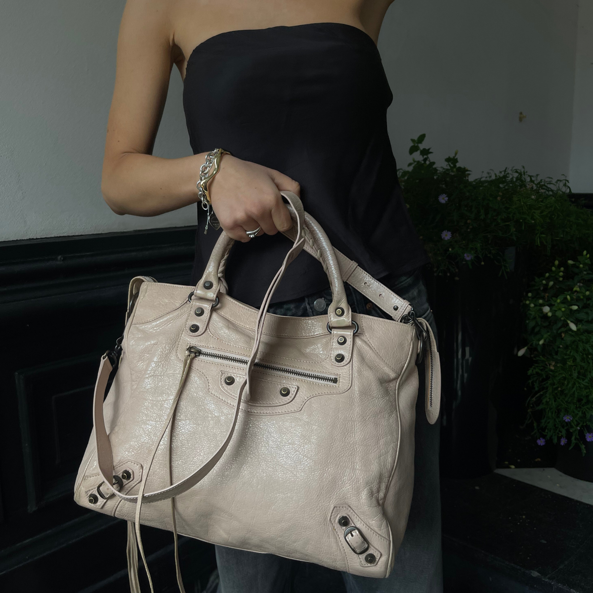 Balenciaga Velo Orange Leather