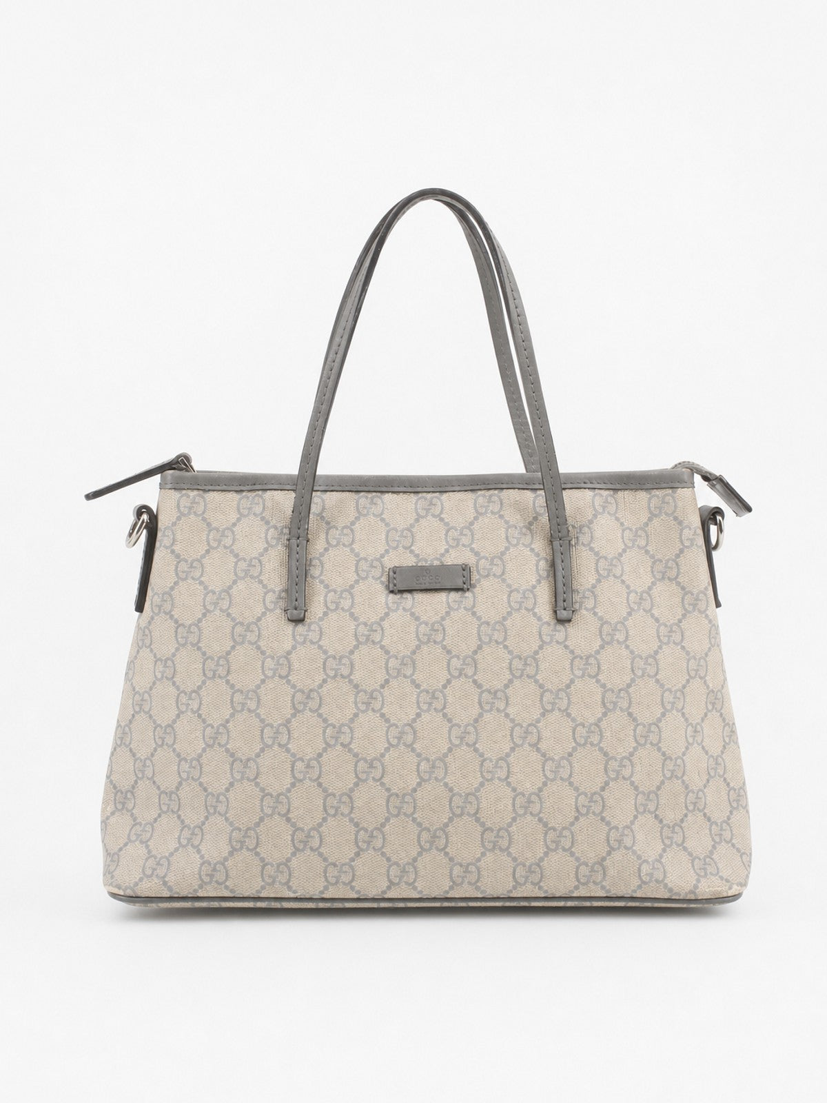 Gucci Hand Bag Grey Canvas