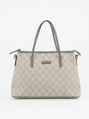 Gucci Hand Bag Grey Canvas