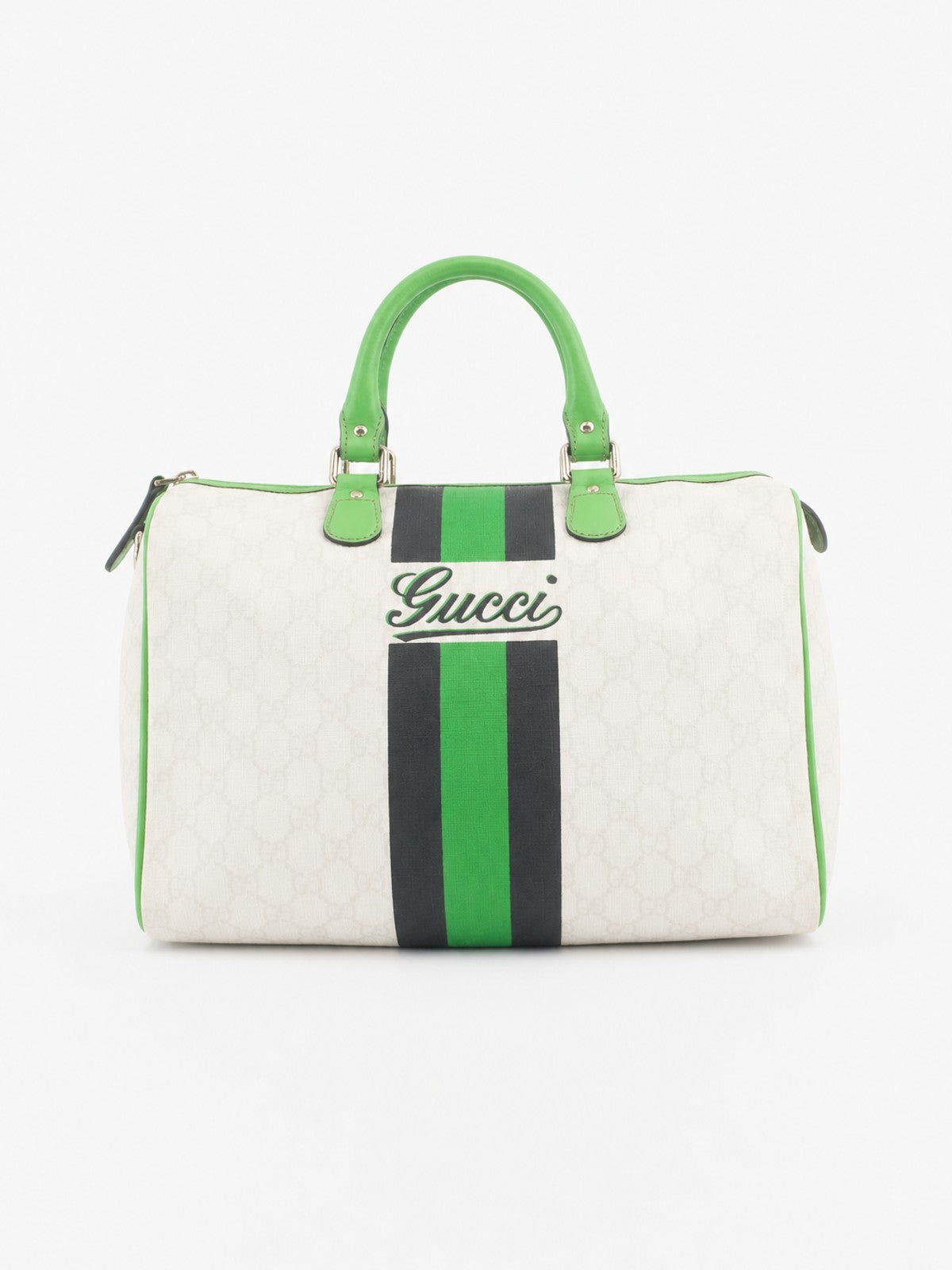 Gucci Hand Bag White Canvas