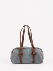 Celine Shoulder Bag Blue Suede