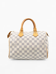 Louis Vuitton Speedy 25 White Canvas