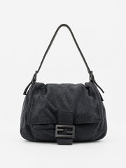 Fendi Mamma Baguette Grey Fabric