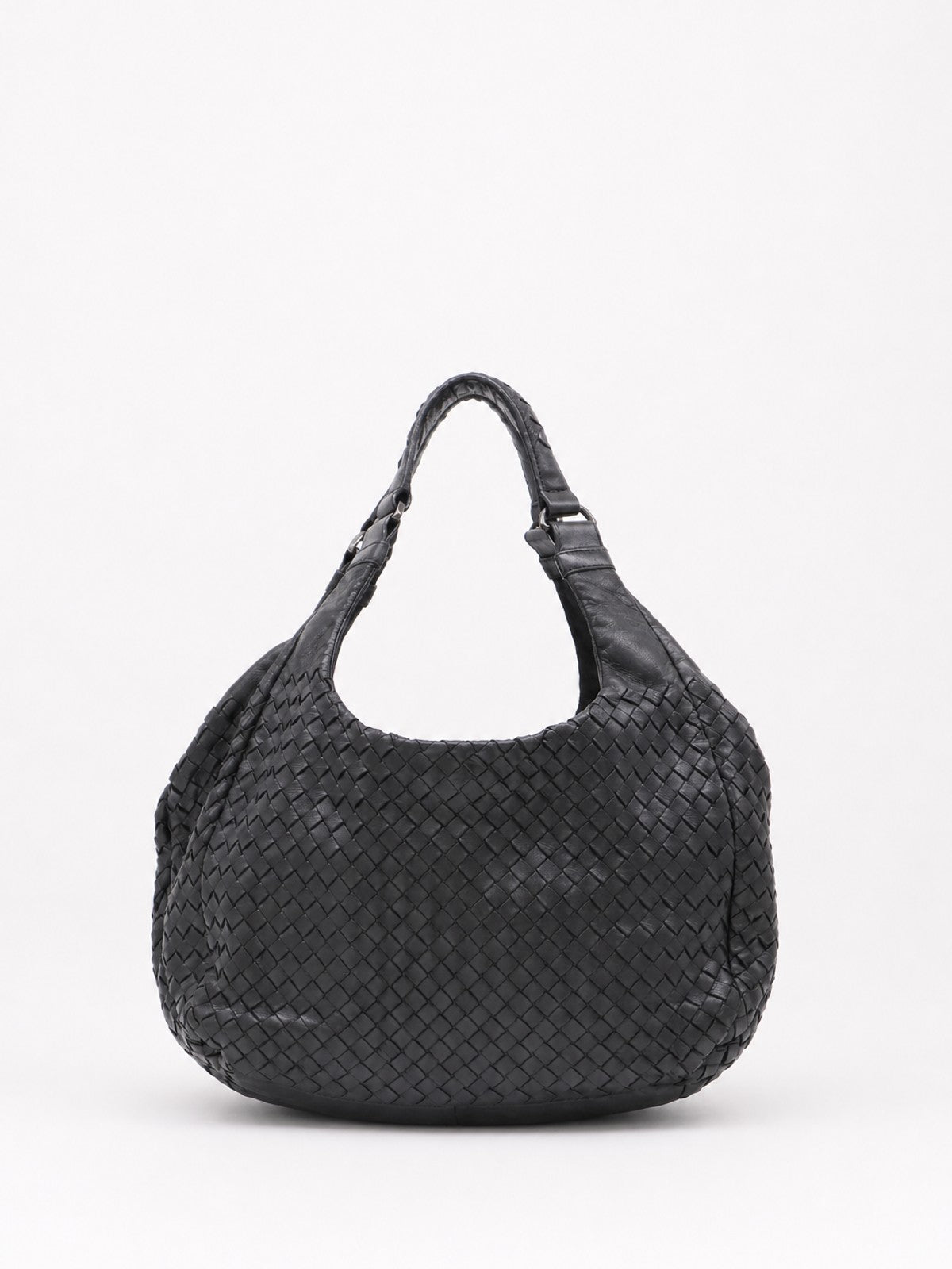Bottega Veneta Medium Campana Hobo Black Leather