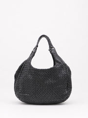 Bottega Veneta Medium Campana Hobo Black Leather