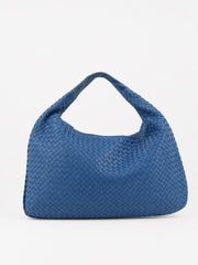 Bottega Veneta Large Hobo Blue Leather