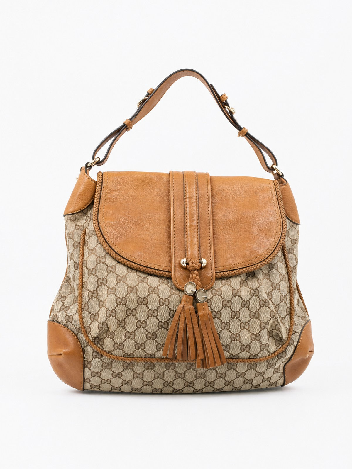 Gucci Shoulder Bag Brown Canvas