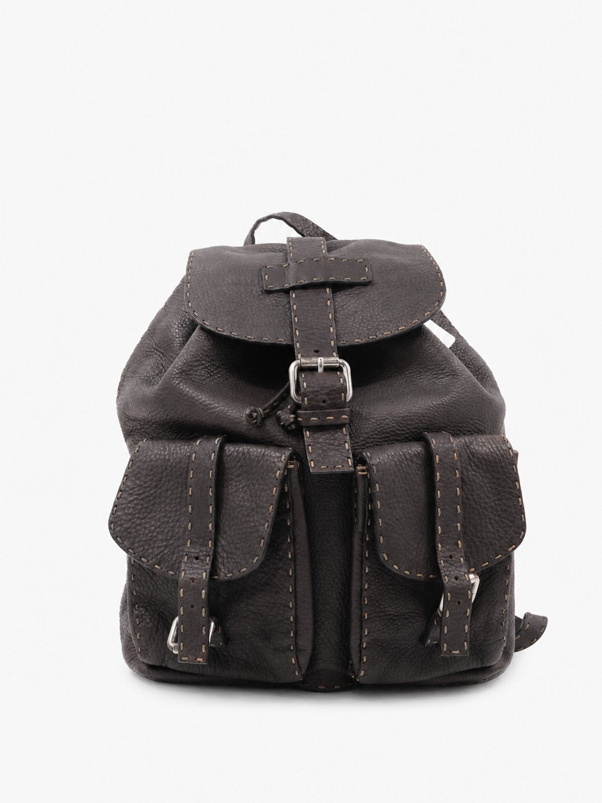 Fendi Backpack Brown Leather
