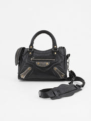 Balenciaga Mini City Black Leather