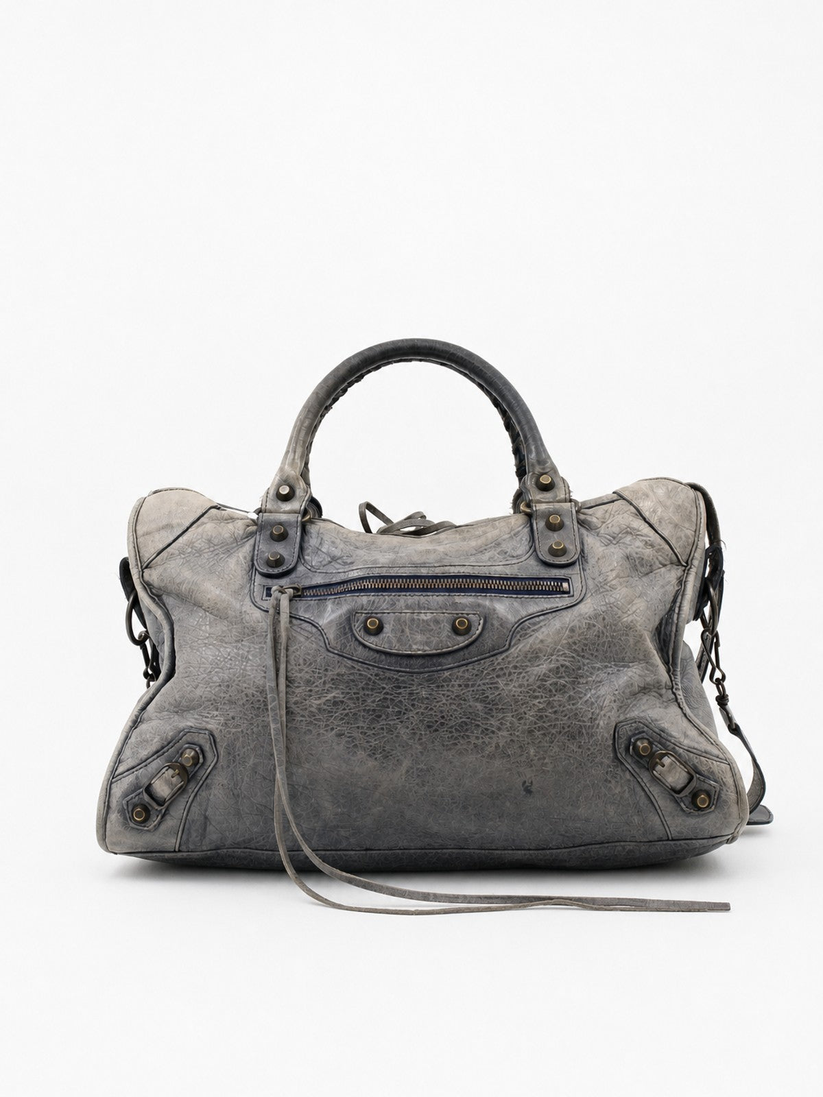 Balenciaga City Grey Leather