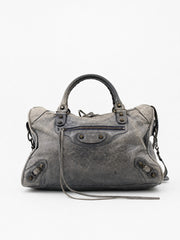 Balenciaga City Grey Leather