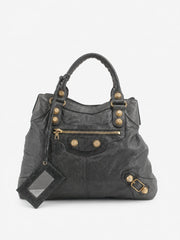 Balenciaga Hand Bag Grey Leather