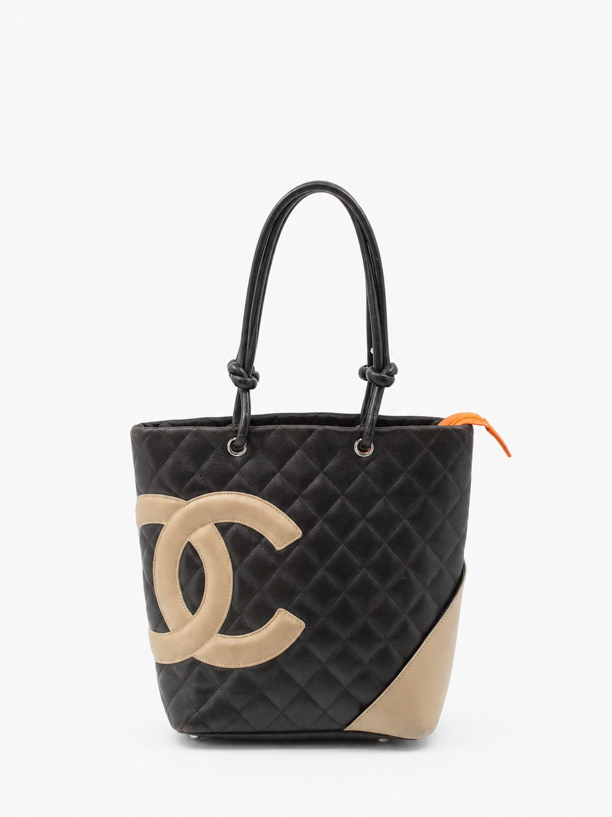 Chanel Hand Bag Brown Leather