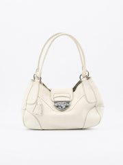 Prada Shoulder Bag White Leather