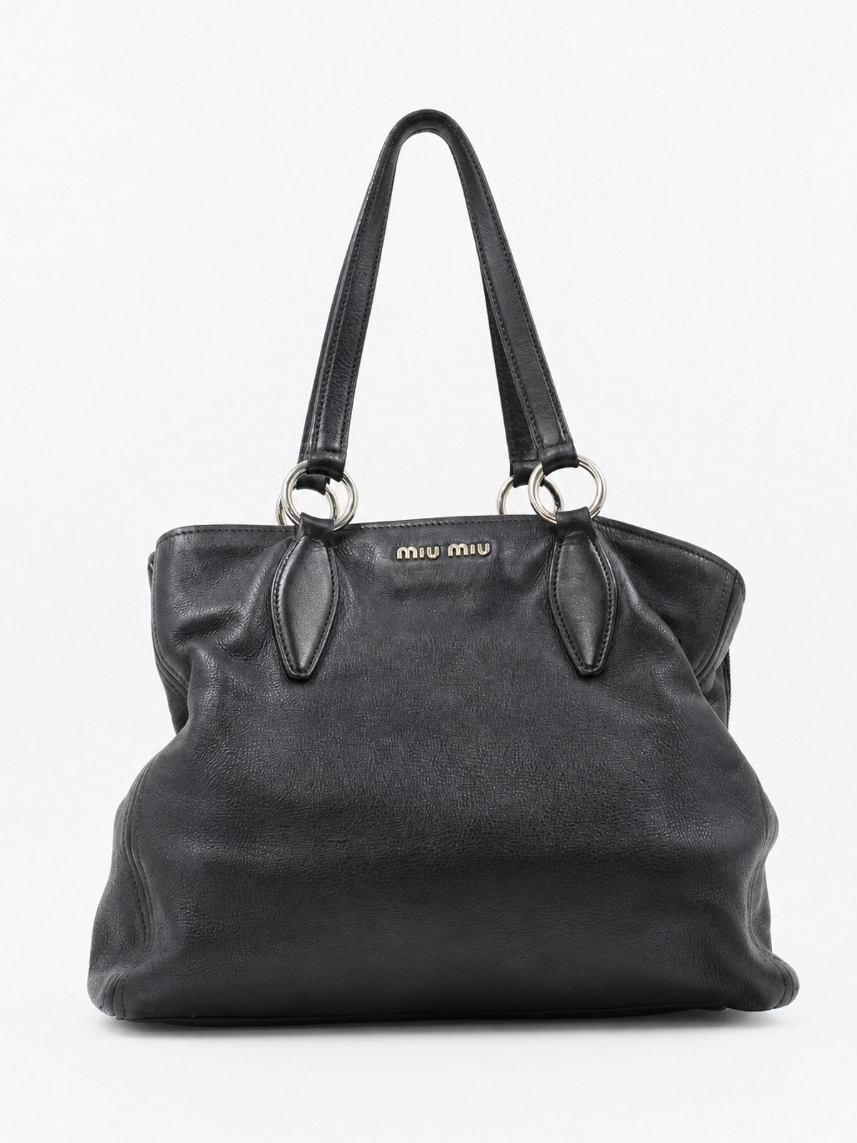 Miu Miu Shoulder Bag Black Leather