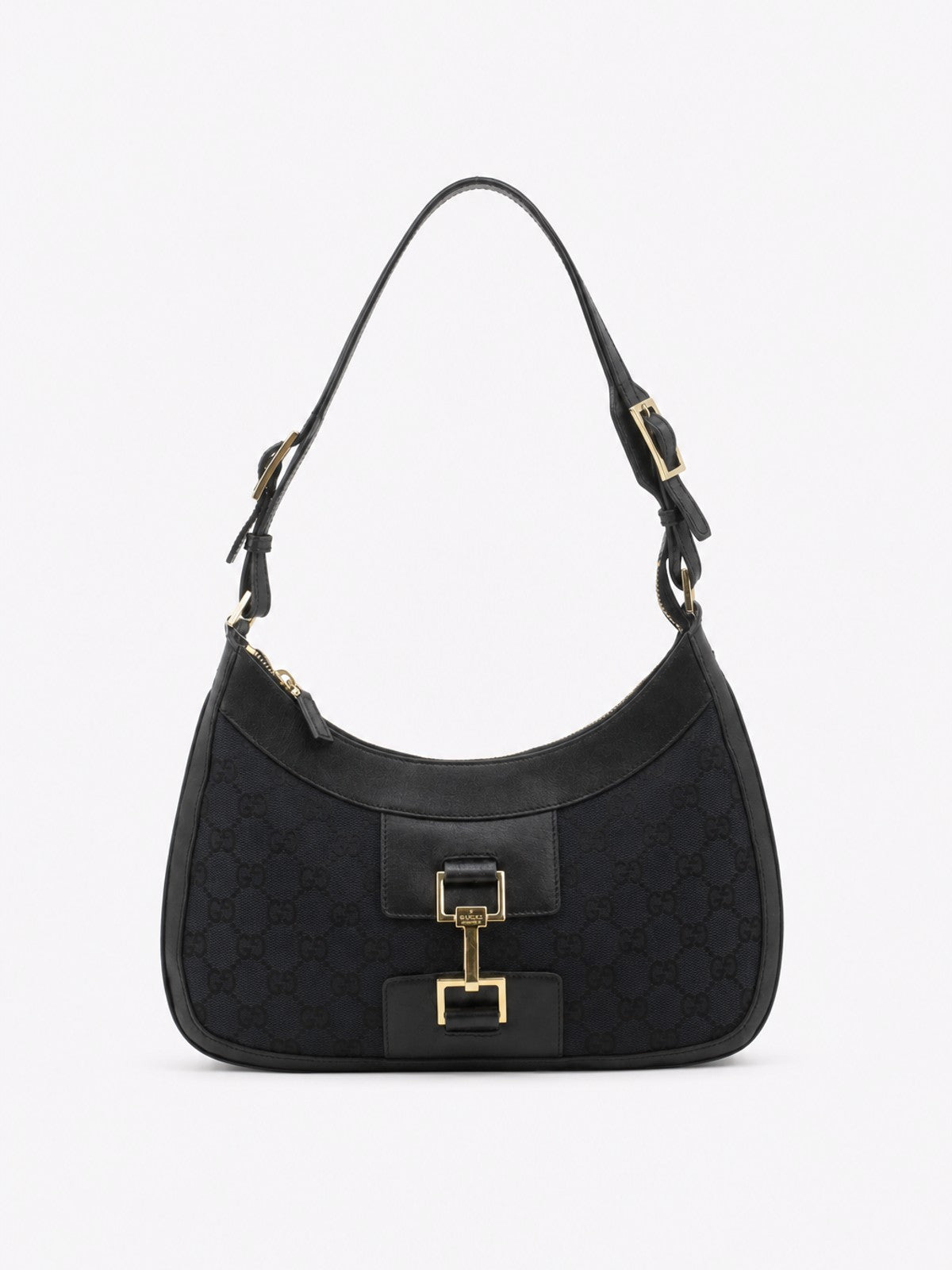 Gucci Shoulder Bag Black Canvas