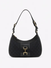 Gucci Shoulder Bag Black Canvas
