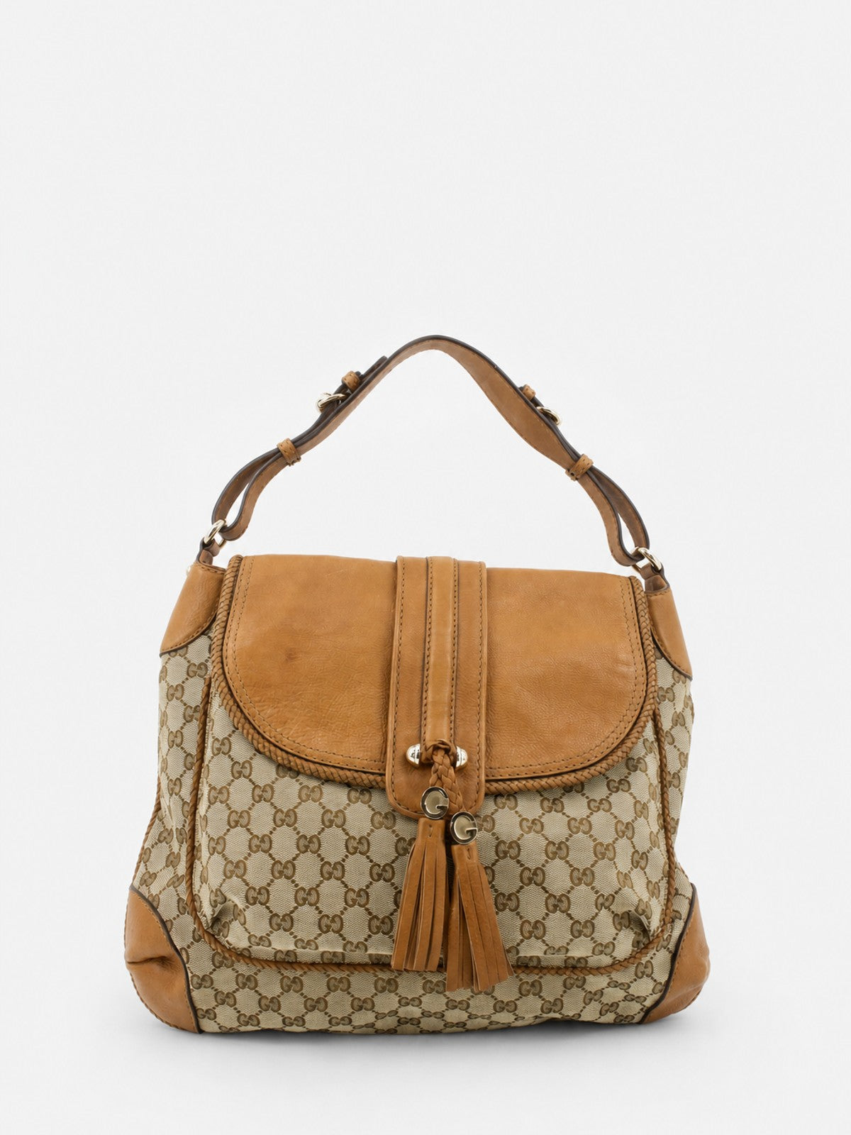 Gucci Shoulder Bag Brown Canvas