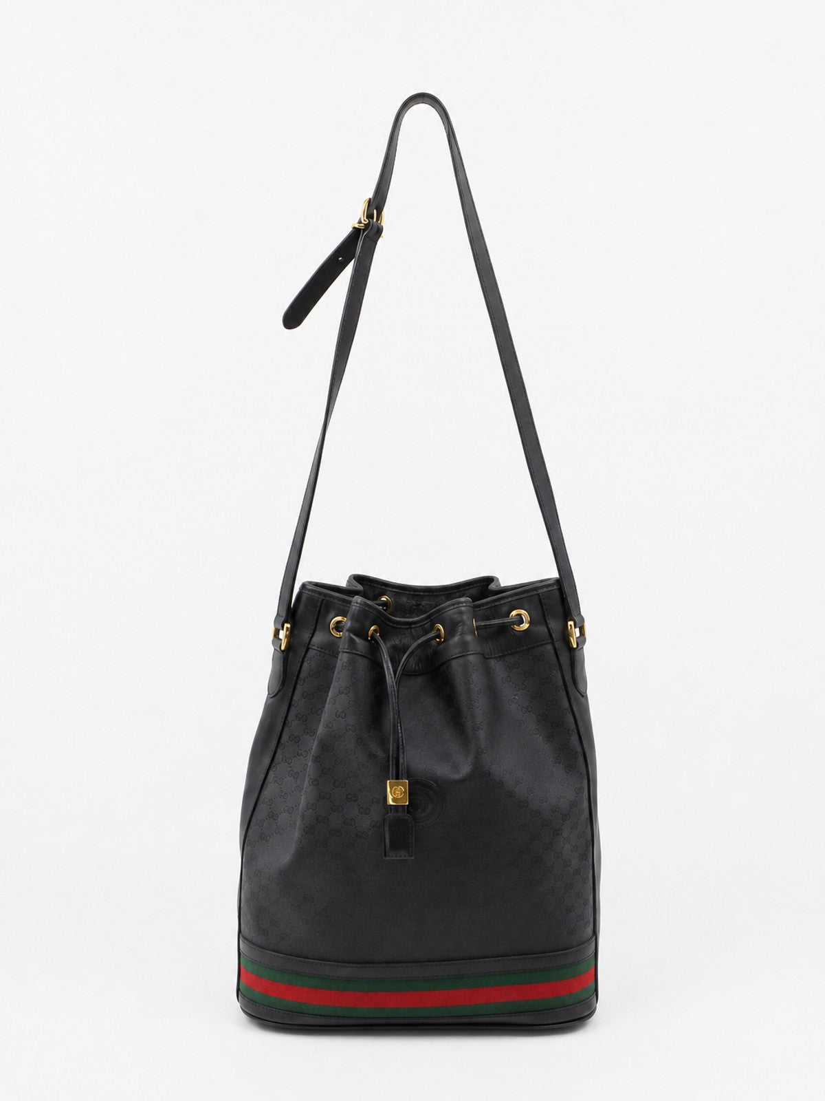 Gucci Shoulder Bag Black Canvas