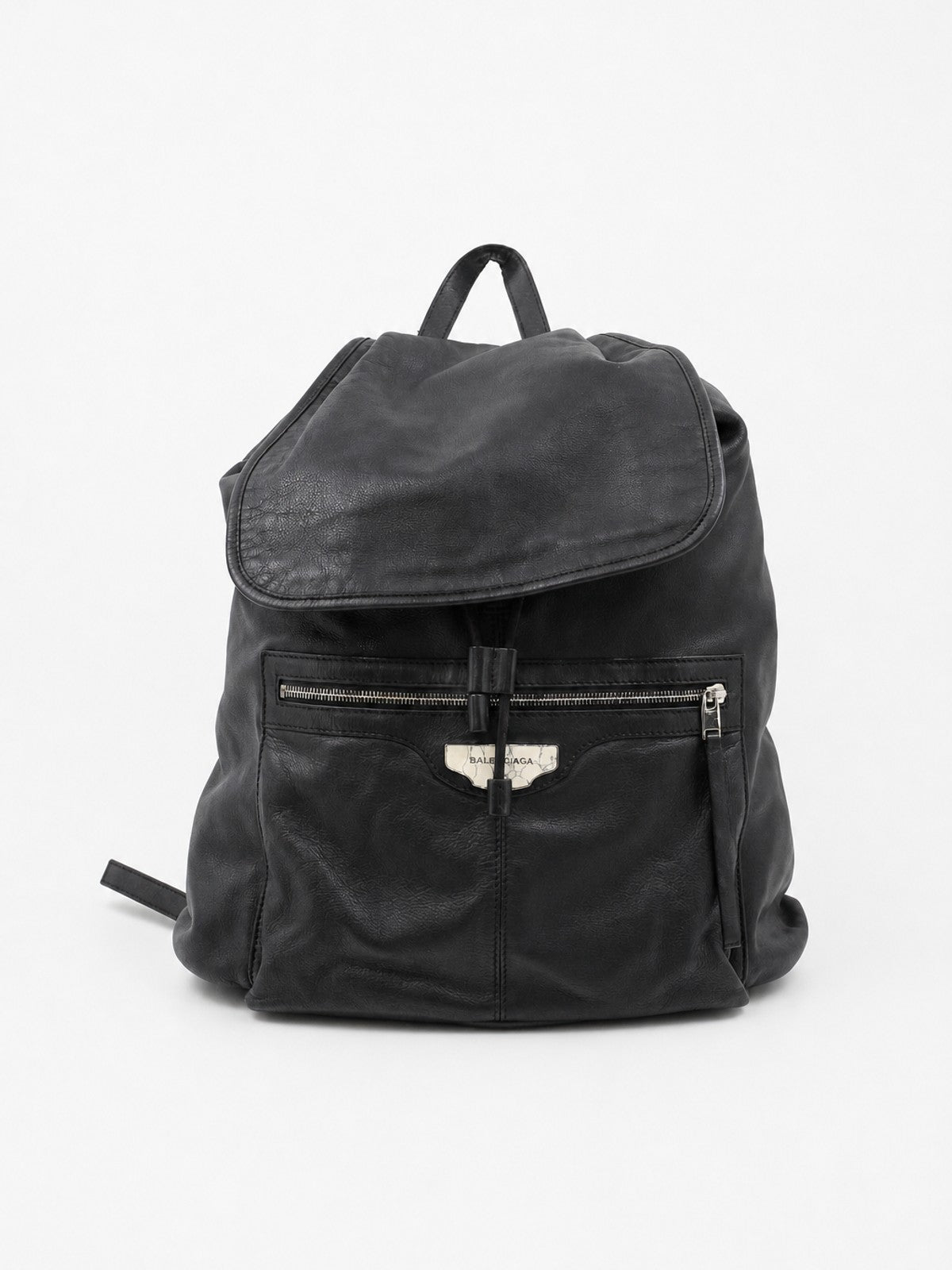 Balenciaga Backpack Black Leather