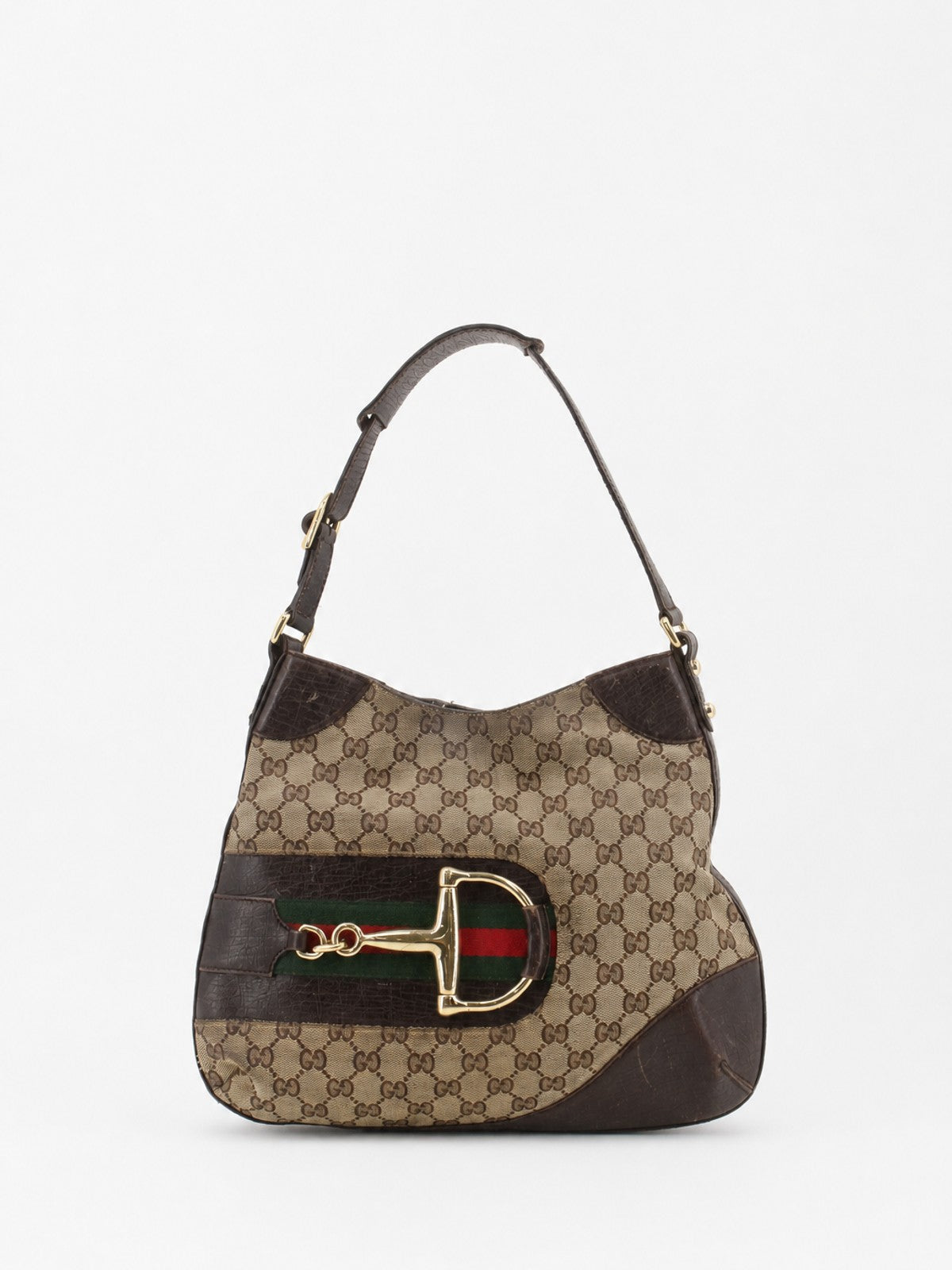 Gucci Shoulder Bag Brown Canvas