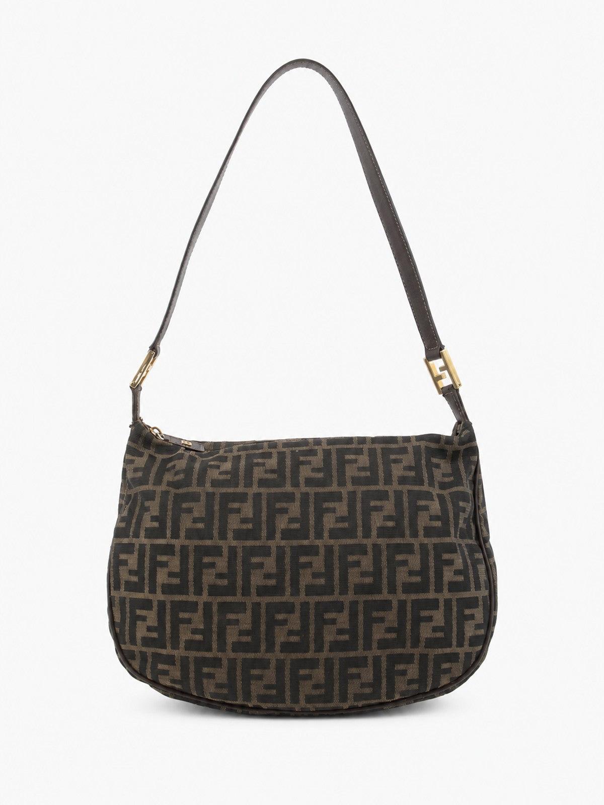 Fendi Shoulder Bag Brown Canvas
