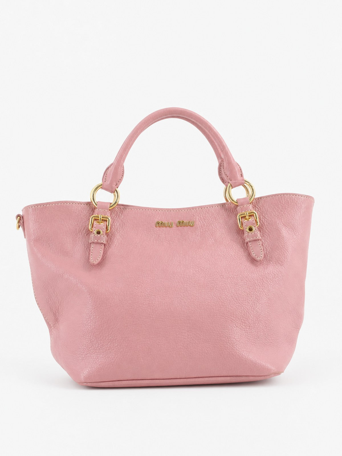Miu Miu Hand Bag Pink Leather
