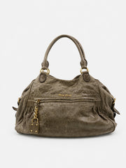 Miu Miu Shoulder Bag Brown Leather